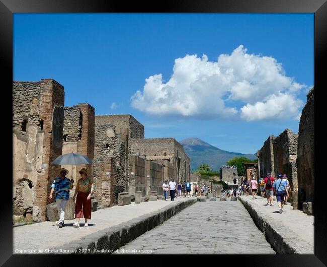 Pompeii Street Framed Print by Sheila Ramsey