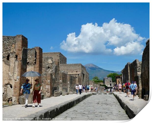 Pompeii Street Print by Sheila Ramsey