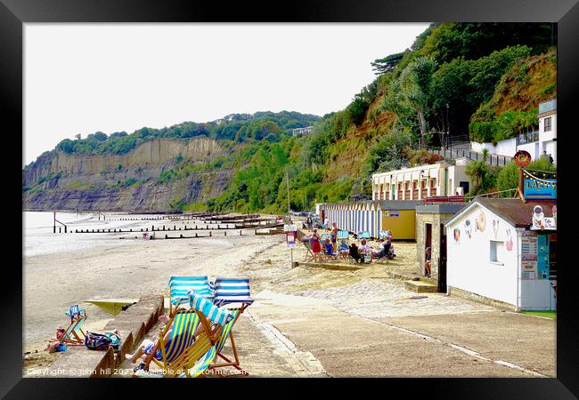 The Chine Beach at shanklin, Isle of Wight. Framed Print by john hill