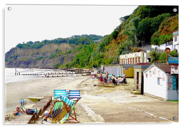 The Chine Beach at shanklin, Isle of Wight. Acrylic by john hill