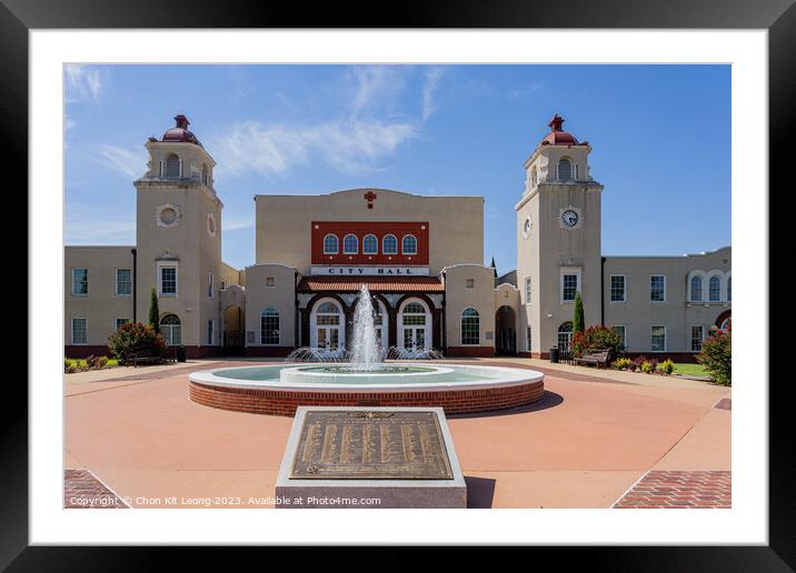Sunny exterior view of the Ponca City City Hall Framed Mounted Print by Chon Kit Leong
