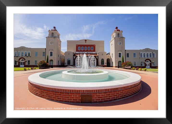 Sunny exterior view of the Ponca City City Hall Framed Mounted Print by Chon Kit Leong