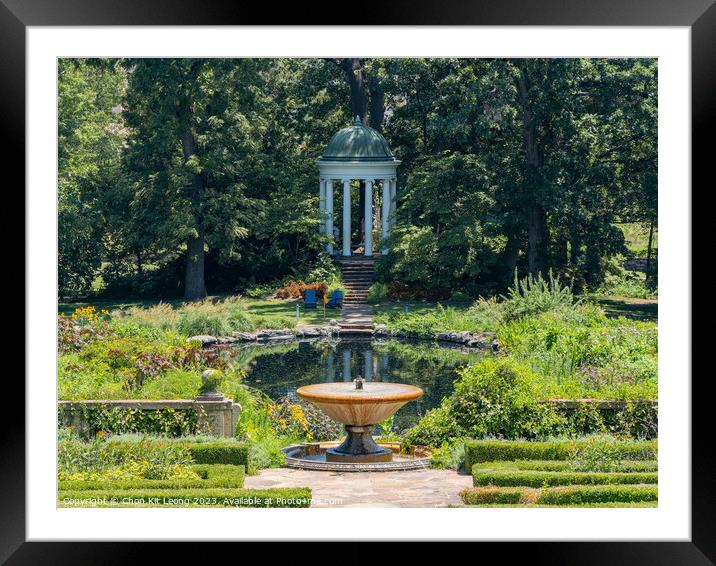 Sunny view of the garden of Philbrook Museum of Art Framed Mounted Print by Chon Kit Leong