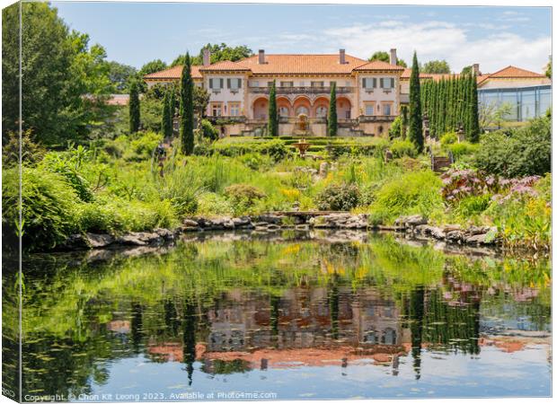 Sunny view of the garden of Philbrook Museum of Art Canvas Print by Chon Kit Leong