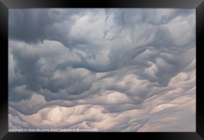 Special thunderstorm clouds over the sky Framed Print by Chon Kit Leong