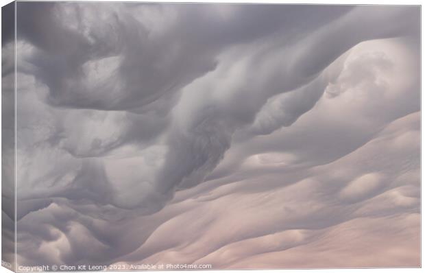 Special thunderstorm clouds over the sky Canvas Print by Chon Kit Leong