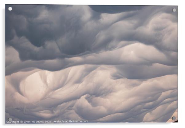 Special thunderstorm clouds over the sky Acrylic by Chon Kit Leong