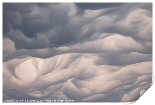Special thunderstorm clouds over the sky Print by Chon Kit Leong
