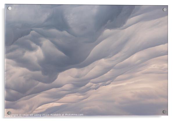 Special thunderstorm clouds over the sky Acrylic by Chon Kit Leong