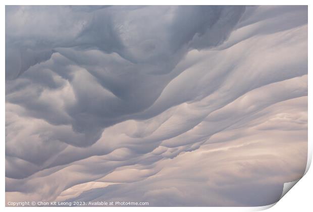 Special thunderstorm clouds over the sky Print by Chon Kit Leong