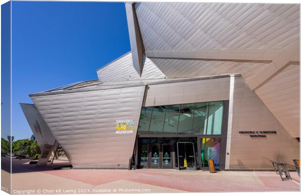Sunny exterior view of The Denver Art Museum Canvas Print by Chon Kit Leong