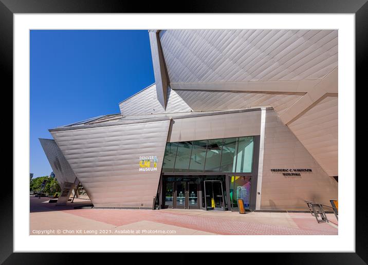 Sunny exterior view of The Denver Art Museum Framed Mounted Print by Chon Kit Leong