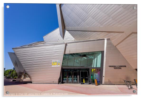 Sunny exterior view of The Denver Art Museum Acrylic by Chon Kit Leong