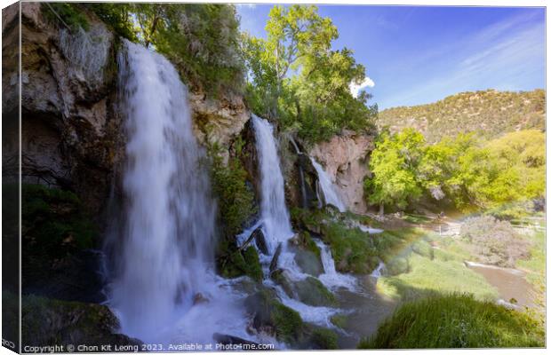 Sunny view of the landscape of the Rifle Falls Canvas Print by Chon Kit Leong