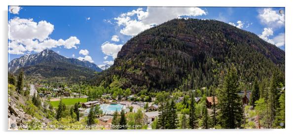 Sunny high angle view of the Ouray town Acrylic by Chon Kit Leong