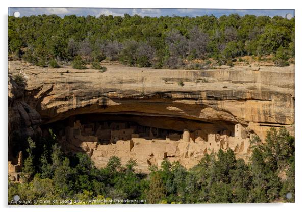 Sunny view of the historical Cliff Palace in Mesa Verde National Acrylic by Chon Kit Leong