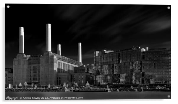 The old power station at Battersea Acrylic by Adrian Rowley