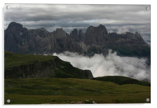 Walk through Italian Dolomites Acrylic by Arun 