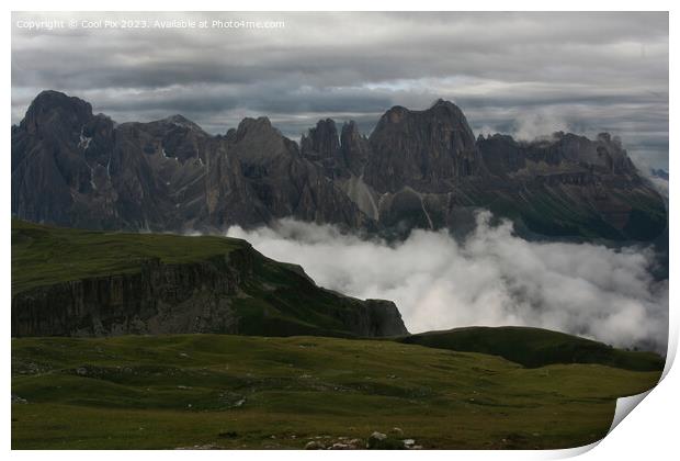 Walk through Italian Dolomites Print by Arun 