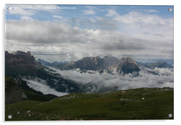 Walk through Italian Dolomites Acrylic by Arun 