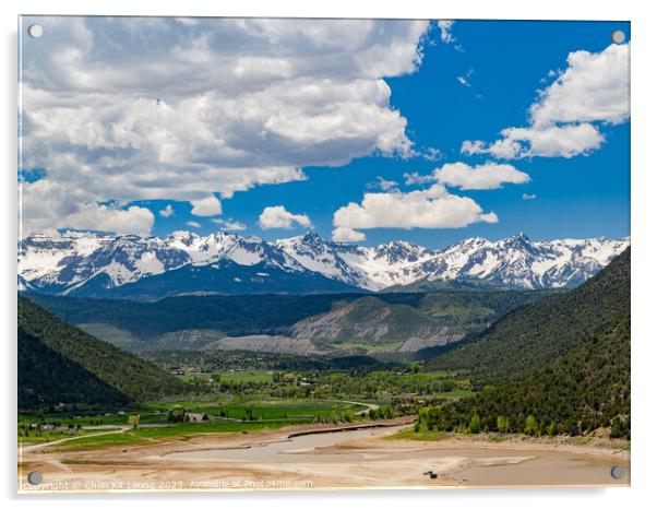 Sunny view of landscape of Ridgway State Park Acrylic by Chon Kit Leong