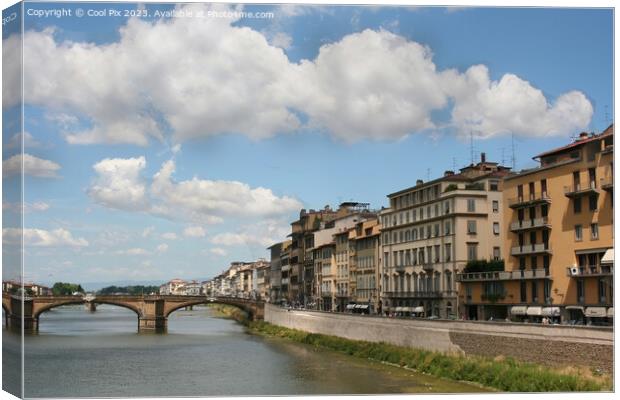 Bridges in City of Florence Italy Canvas Print by Arun 