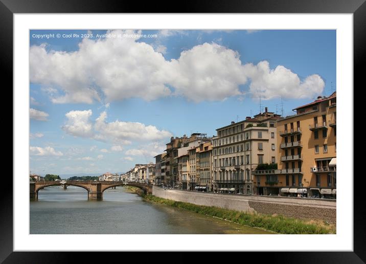 Bridges in City of Florence Italy Framed Mounted Print by Arun 