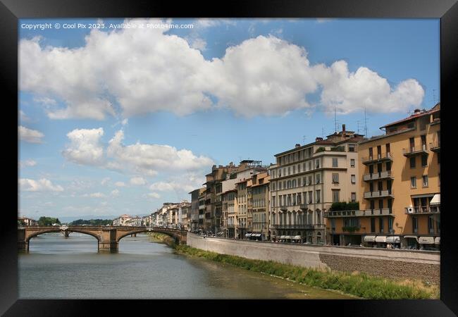 Bridges in City of Florence Italy Framed Print by Arun 
