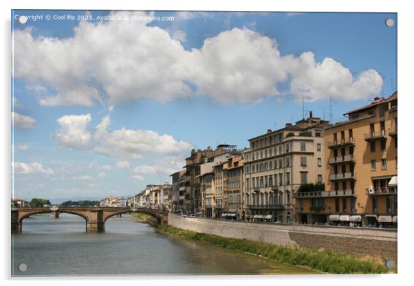 Bridges in City of Florence Italy Acrylic by Arun 