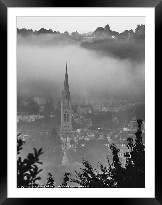 Morning Mist around St John The Evangelist's Churc Framed Mounted Print by Rowena Ko