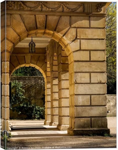 The arch doorway of Holburne Museum Canvas Print by Rowena Ko