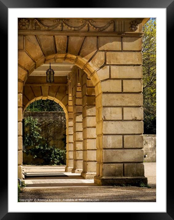 The arch doorway of Holburne Museum Framed Mounted Print by Rowena Ko