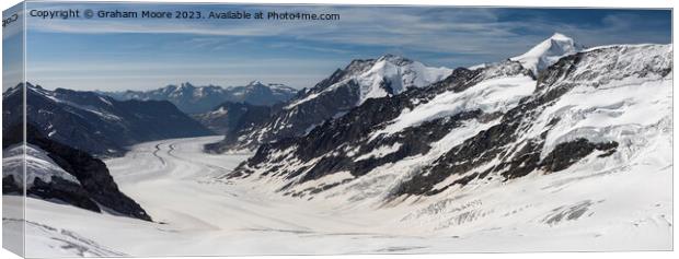 Aletsch Glacier panorama Canvas Print by Graham Moore