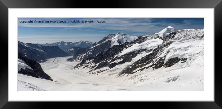 Aletsch Glacier panorama Framed Mounted Print by Graham Moore