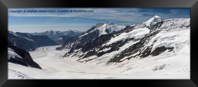 Aletsch Glacier panorama Framed Print by Graham Moore