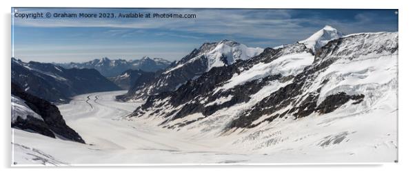 Aletsch Glacier panorama Acrylic by Graham Moore