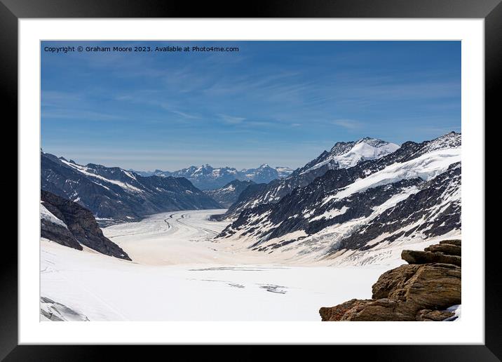 Aletsch Glacier from Junfraujoch Framed Mounted Print by Graham Moore