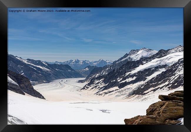 Aletsch Glacier from Junfraujoch Framed Print by Graham Moore