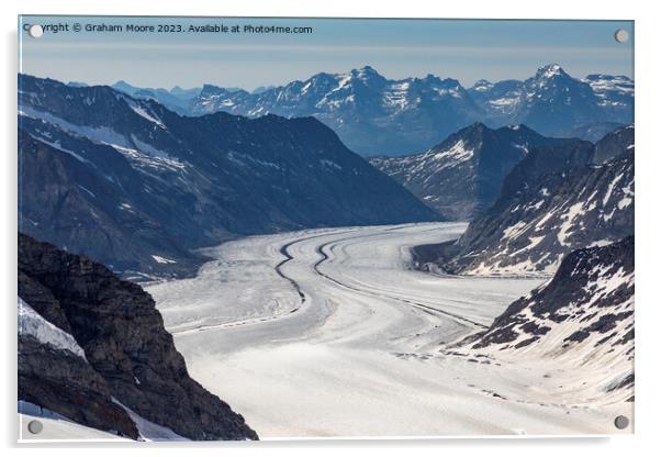 Aletsch Glacier Acrylic by Graham Moore