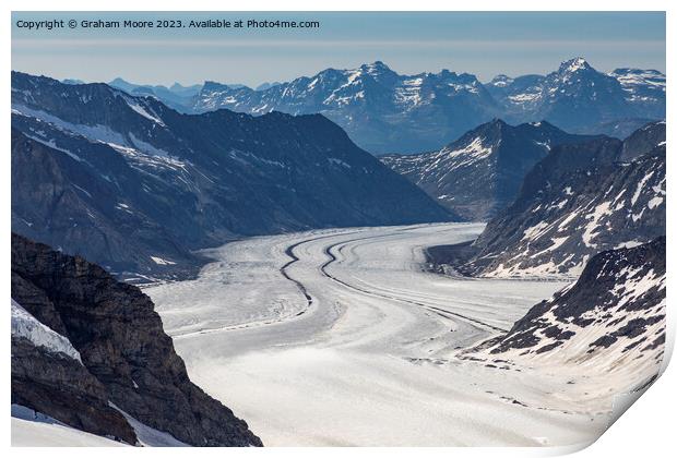 Aletsch Glacier Print by Graham Moore