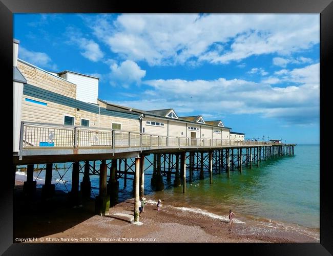 Teignmouth Pier Framed Print by Sheila Ramsey