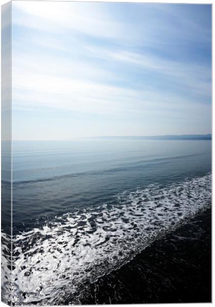 Filey beach sea view 1, dreamy edit Canvas Print by Paul Boizot