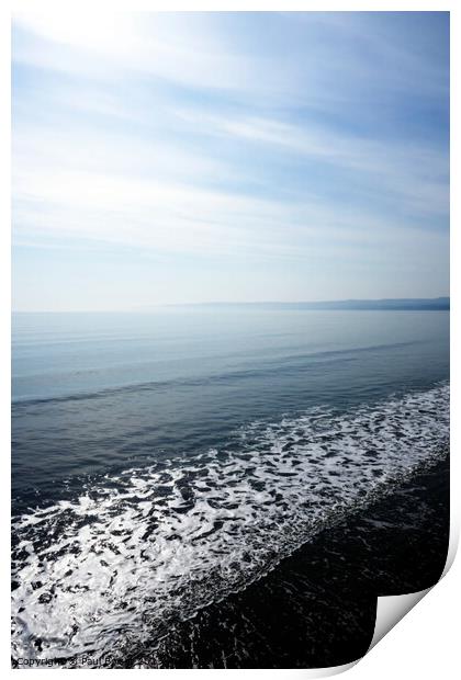 Filey beach sea view 1, dreamy edit Print by Paul Boizot