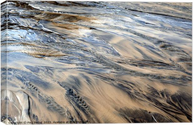 Sand patterns, Filey beach 2 Canvas Print by Paul Boizot