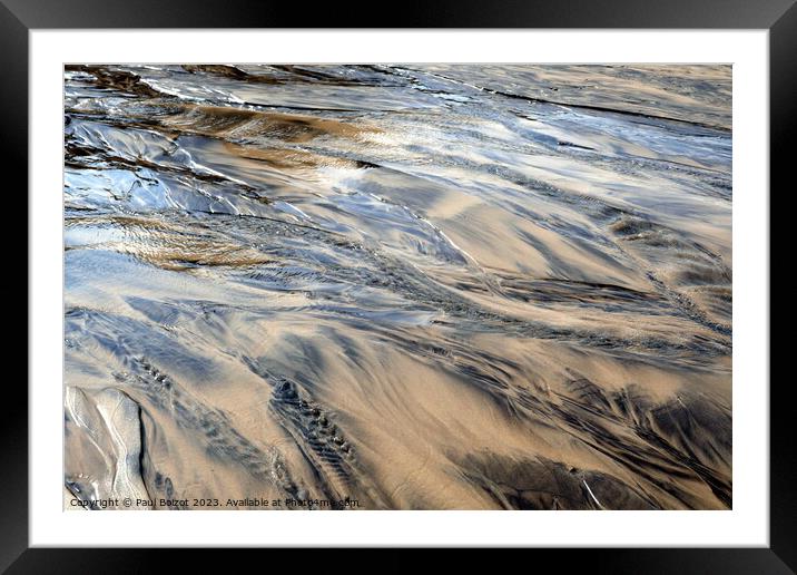 Sand patterns, Filey beach 2 Framed Mounted Print by Paul Boizot