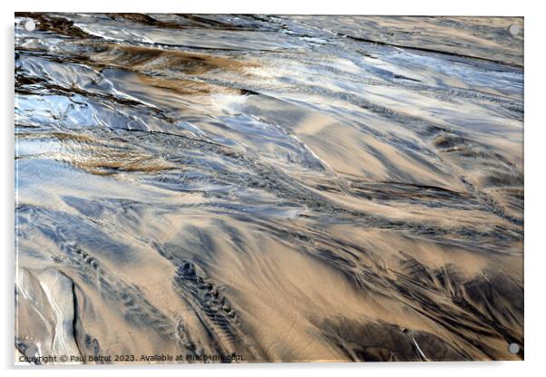 Sand patterns, Filey beach 2 Acrylic by Paul Boizot