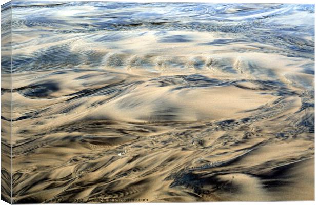 Sand patterns, Filey beach 4 Canvas Print by Paul Boizot