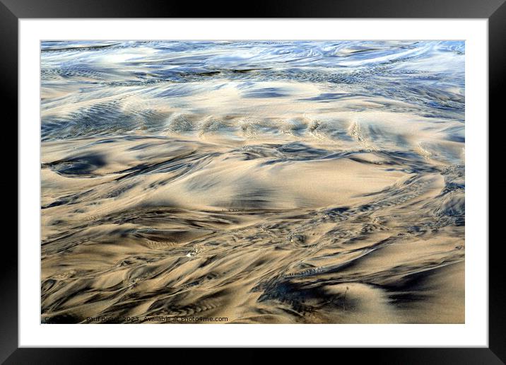 Sand patterns, Filey beach 4 Framed Mounted Print by Paul Boizot