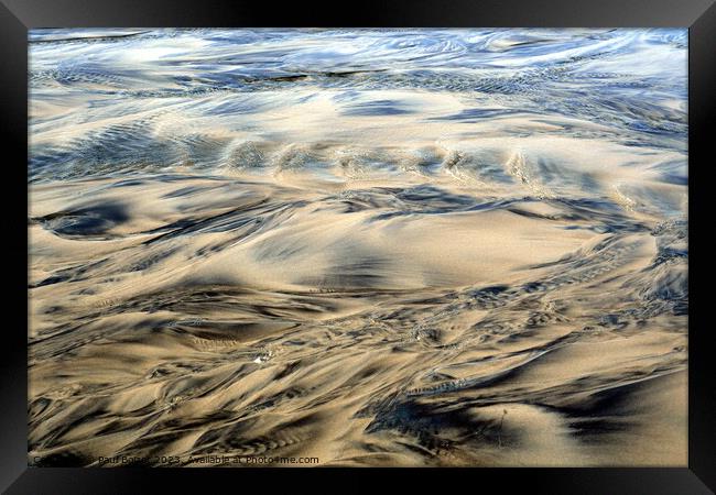 Sand patterns, Filey beach 4 Framed Print by Paul Boizot