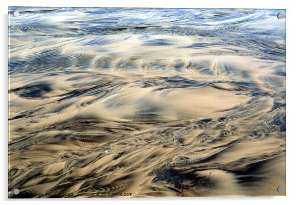 Sand patterns, Filey beach 4 Acrylic by Paul Boizot